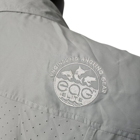 EAG Elite Mens Button Down Fishing Shirt Vented Back Size XL Gray Mossy Oak - Picture 7 of 16